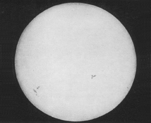 Fizeau and Foucault 1845 Daguerreotype of the Sun