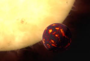 A hot super-Earth