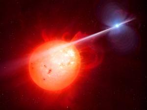 Artist's concept of AR Scorpii