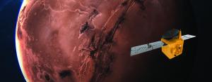 Hope spacecraft orbiting Mars