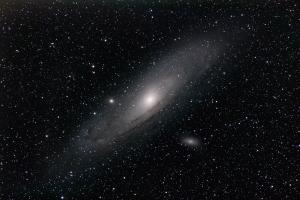 the galaxies m31 and one of its satellites, m110