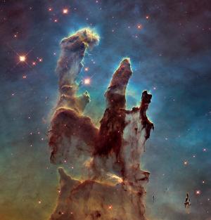 A stellar nursery known as the Pillars of Creation