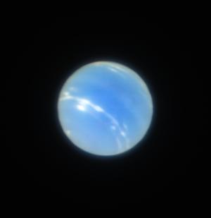 Ground-based view of clouds on Neptune