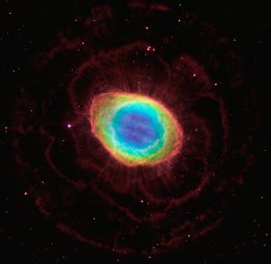 Visible and infrared image of Ring Nebula