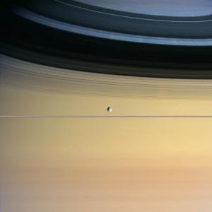 saturn's rings seen edge-on