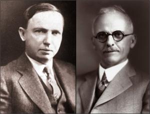 Harlow Shapley (left), Heber Curtis