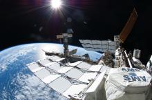 antimatter-hunting instrument aboard international space station in earth orbit