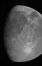 Juno spacecraft view of Ganymede