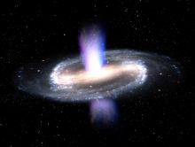 Strong winds blowing from a black hole in a distant spiral galaxy