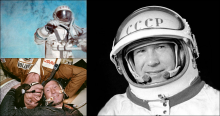 collage of images of Alexei Leonov