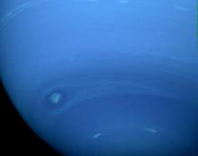 Voyager 2 view of the southern hemisphere of Neptune