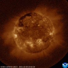 An explosion from the surface of the Sun