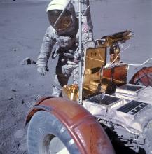 Apollo 16 astronaut Charles Duke on the Moon