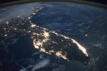 Nighttime view of Florida from the International Space Station