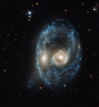 Hubble Space Telescope view of a pair of interacting galaxies