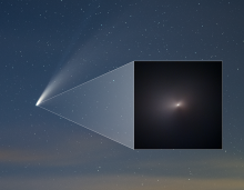 Wide-angle and close-up views of Comet NeoWISE