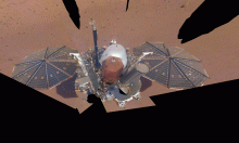 selfies show Martian dust coating InSight