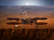 InSight lander on the surface of Mars