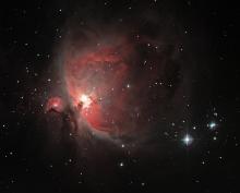 Orion Nebula and the star system Iota Orionis