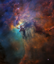 Hubble Space Telescope view of the core of the Lagoon Nebula