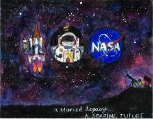 Langley Research Center centennial artwork contest winner