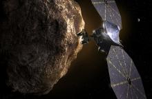 the lucy spacecraft passes a trojan asteroid