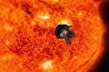 Artist's concept of Parker Solar Probe observing the Sun