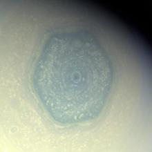 Saturn's giant hexagon