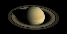 Saturn and its rings viewed shortly before the start of northern summer