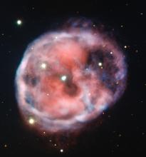 false-color image of Skull Nebula