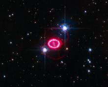 hubble space telescope view of aftermath of supernova 1987a