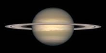 Hubble Space Telescope views shows the oblateness of Saturn