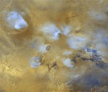 volcanoes at Tharsis Ridge, Mars