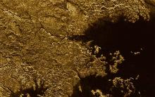 Canyons and lakes on Saturn's moon Titan