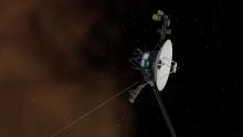 artist's view of voyager spacecraft in interstellar space