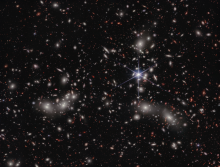 field of galaxies from webb telescope