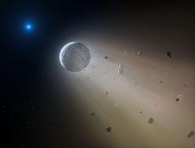 white dwarf destroys and orbiting companion